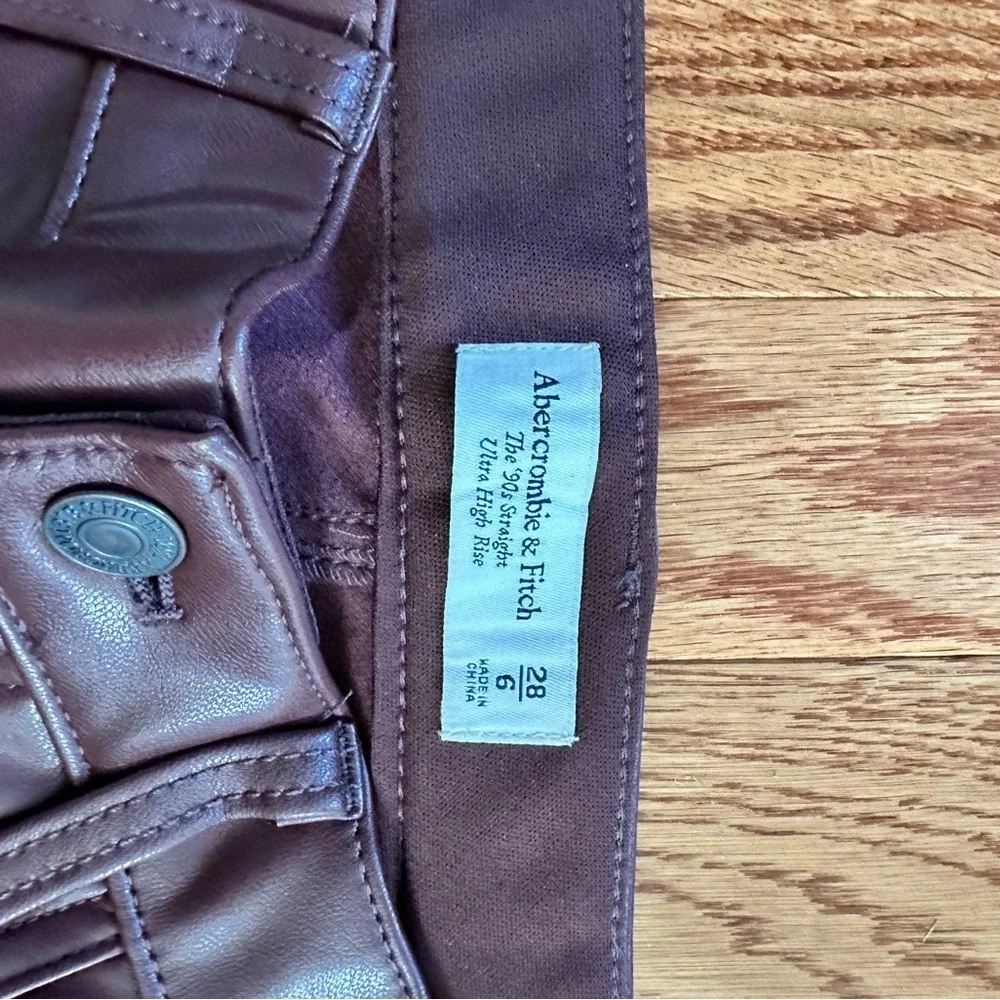 Abercrombie & Fitch Chocolate Faux Leather Pants